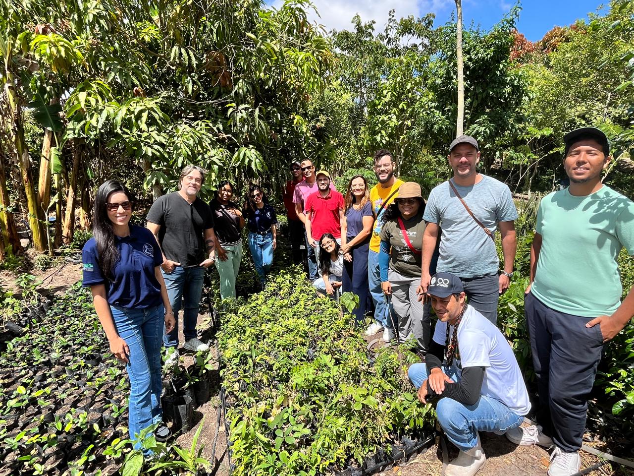 Equipe do Eixo 4 durante a visita técnica à comunidade Xukuru de Ororubá