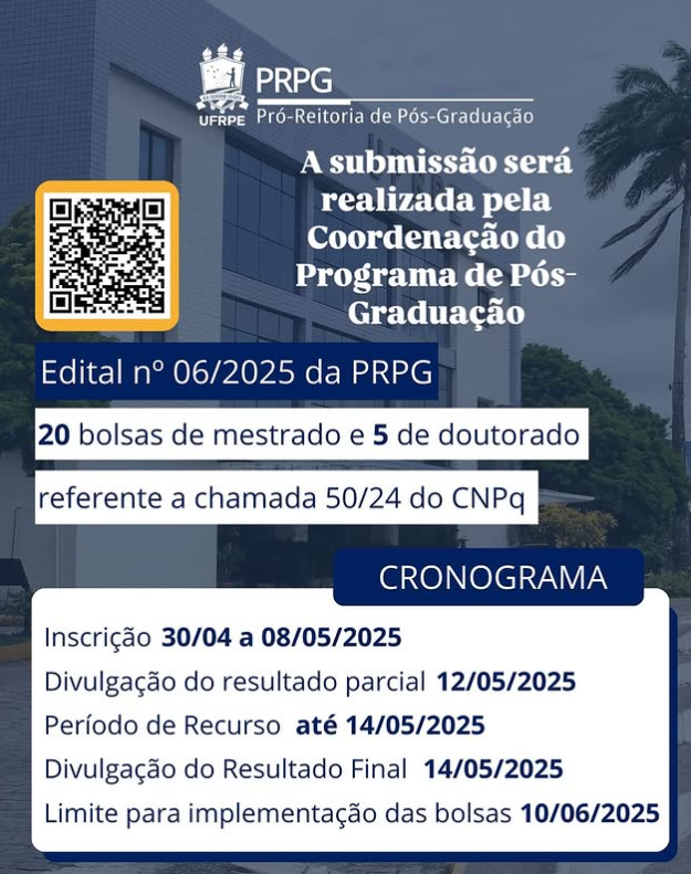 Distribuição de 25 bolsas doutorado do CNPq